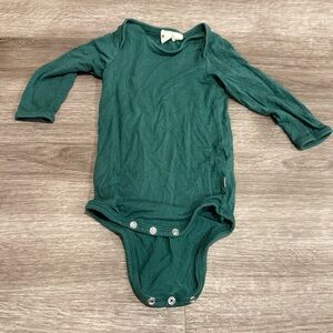 Kyte BABY Forest Green Long-Sleeve One-Piece